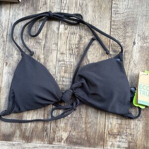 New! Volcom Eco True collection black Triangle Bikini Top
